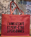 Sac en toile de Jute * J'aime le café *