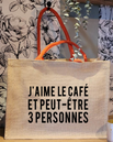 Sac en toile de Jute * J'aime le café *